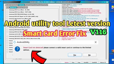 android utility smart card not detected|Android utility tool not working.